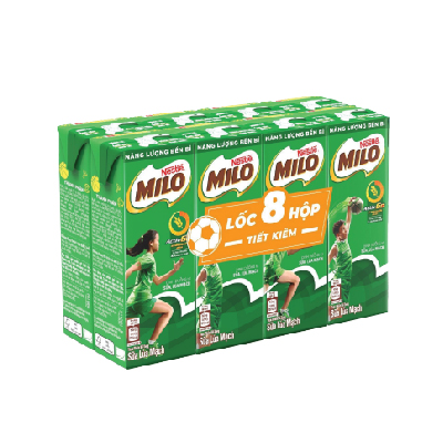 Lốc sữa Milo có đường hộp 180ml