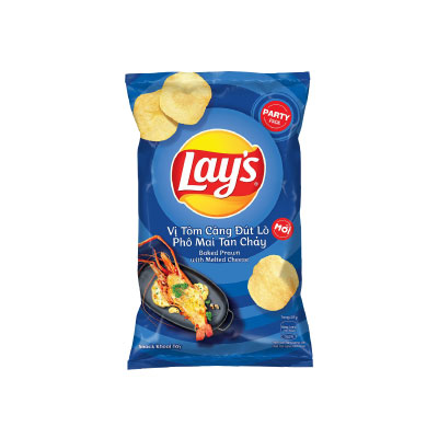 Snack Lay's vị tôm càng pho mai tan chảy 90g
