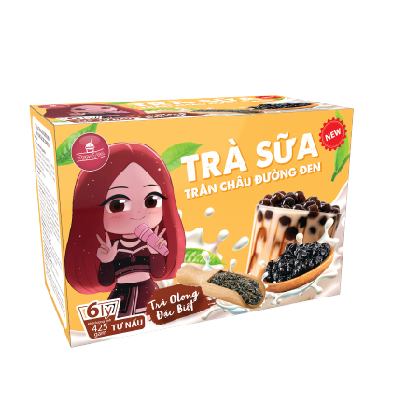 Trà sữa trân châu đường đen Oppatea Olong 425g
