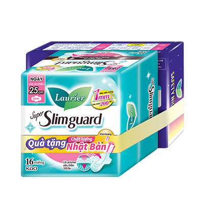 Băng vệ sinh LAURIER siêu mỏng 1mm 25cm 16 miếng