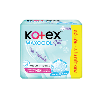 Băng vệ sinh KOTEX Maxcool siêu mỏng cánh 20cm (16 miếng)