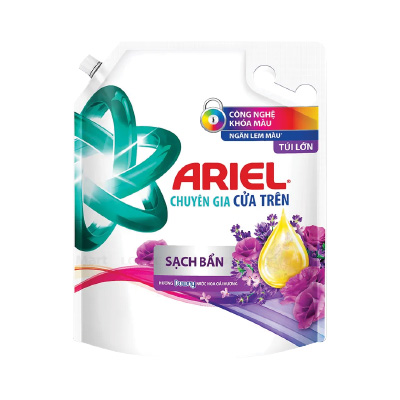 Nước giặt Ariel cửa trước sạch bẩn và sạch khuẩn túi 3.05kg