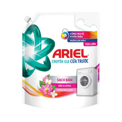 ARIEL Nước giặt cửa trước sen &amp; nhài túi 2,3kg*4