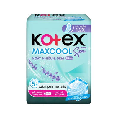 Băng vệ sinh KOTEX Maxcool 28cm, 14 miếng