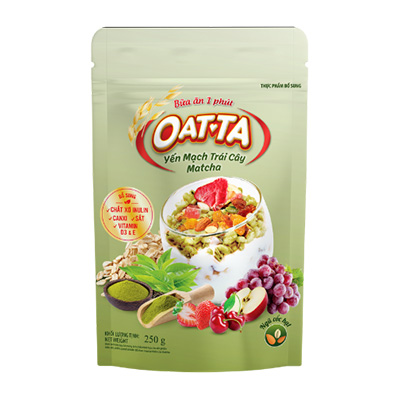 Yến mạch trái cây Matcha 250g