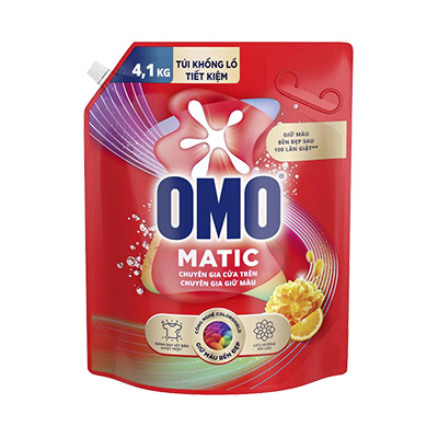 Nước giặt Omo bền đẹp cửa trước túi 4.1kg
