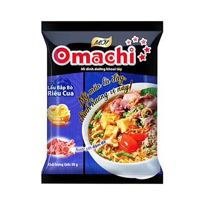 Mì khoai tây Omachi lẩu bắp bò riêu cua 80g
