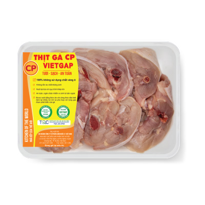 Đùi gà chặt miếng VietGap khay 500g