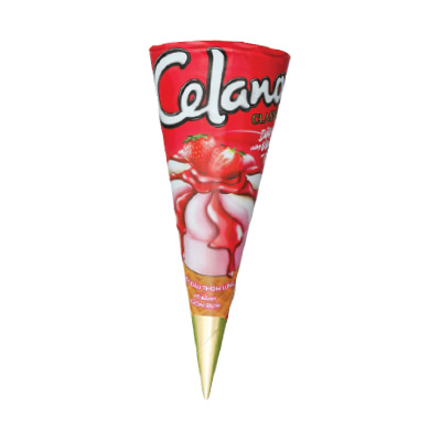 Kem ốc quế Celano Vani dâu 66g