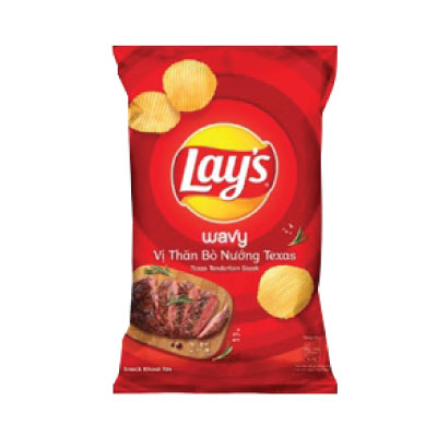 Snack Lays vị thăn bò nướng Texas 150g