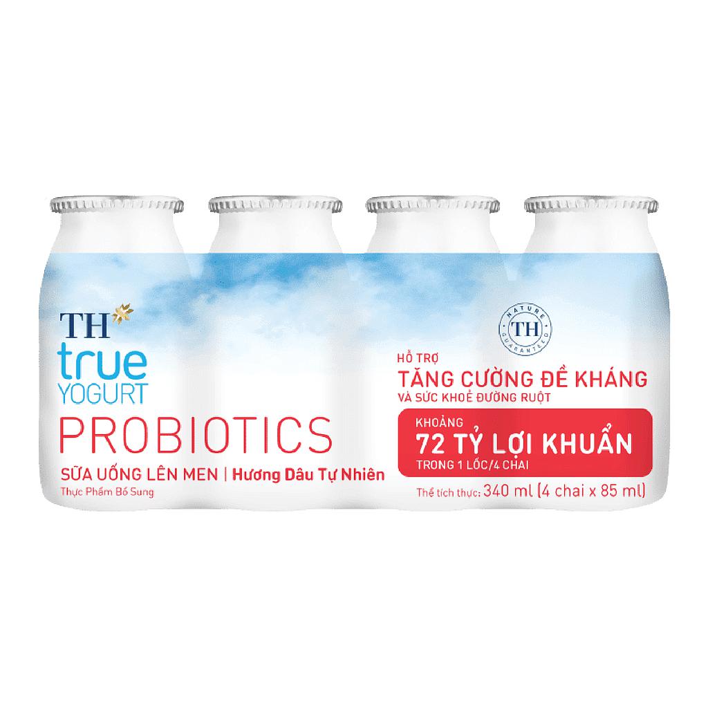Sữa chua uống vị dâu TH true 85ml