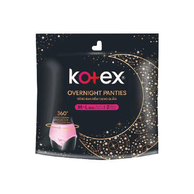 Băng vệ sinh KOTEX dạng quần Size L-XL 2 miếng
