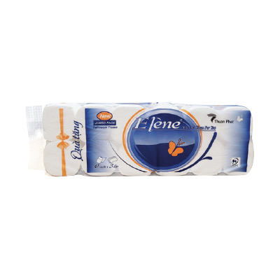 Giấy vệ sinh Elène xanh 3 lớp không lõi (10 cuộn)