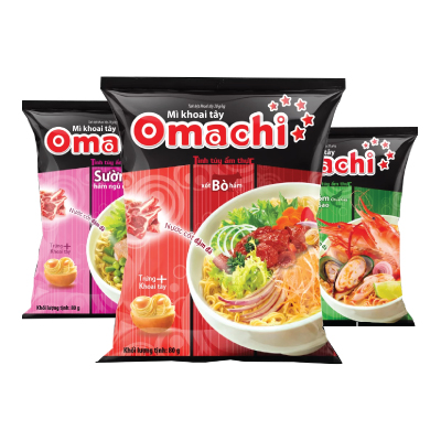 Mì OMACHI khoai tây sườn hầm ngũ quả 80g
