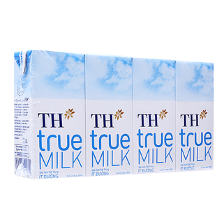 Sữa tươi tiệt trùng TH ít đường 180ml
