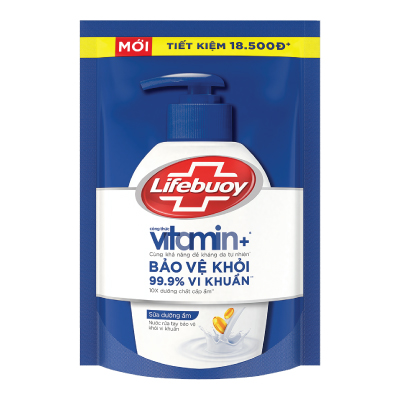 Nước rửa tay Lifebuoy sữa dưỡng ẩm túi 24x450g
