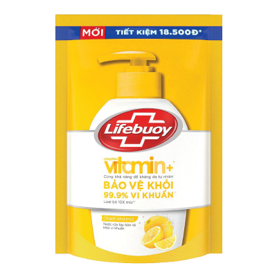 Nước rửa tay Lifebuoy chanh khử mùi túi 400g