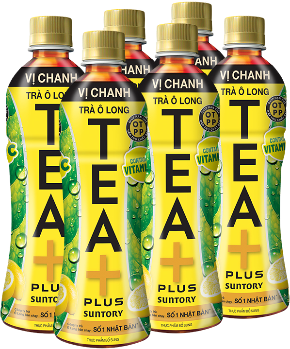 Trà Chanh Ô Long Tea+ dạng chai 455ml T24