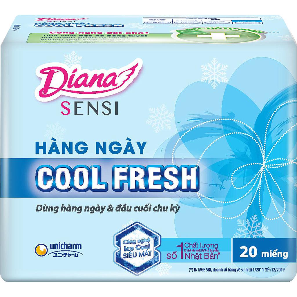 BVS Diana SENSI Cool Fresh Siêu mỏng không cánh 23cm 8 miếng