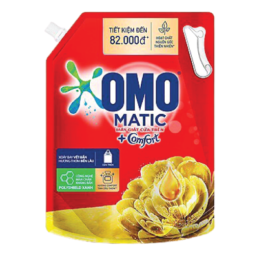 OMO Nước giặt tinh dầu thơm cửa trên túi 3.7KG