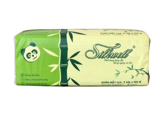 Giấy rút lụa Silkwell 160 tờ 3 lớp Brown