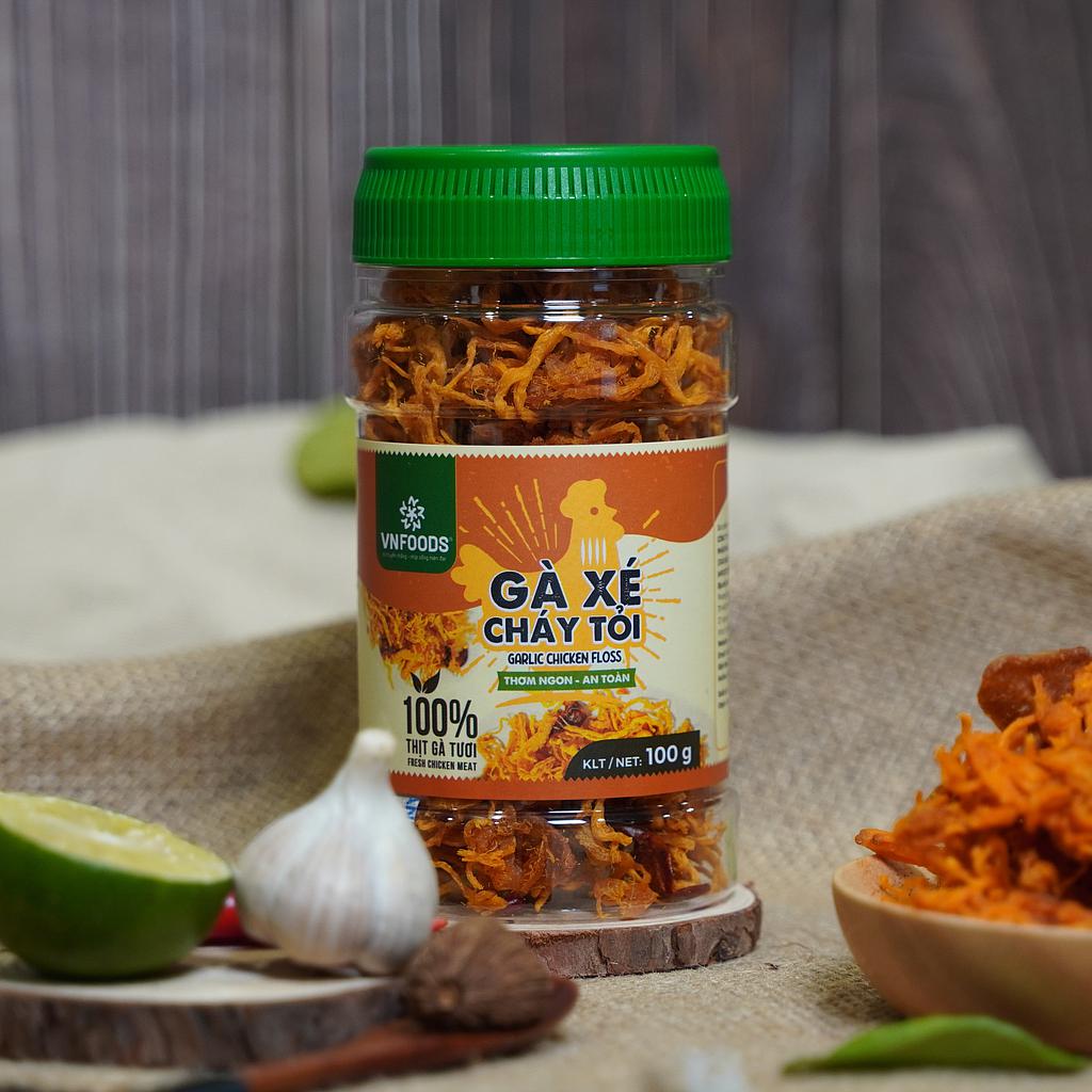 Gà xé cháy tỏi VN-FOODS 100gr