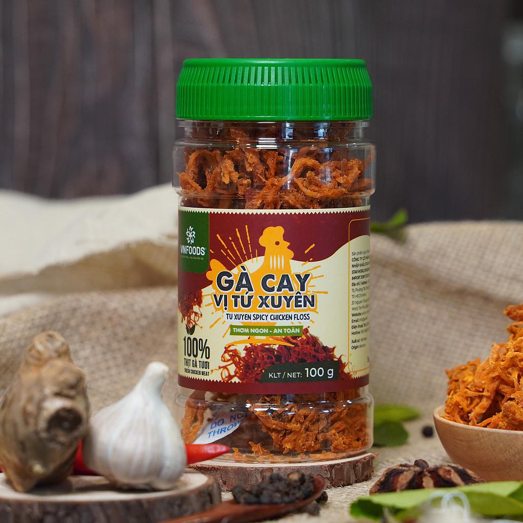 Gà cay vị Tứ Xuyên VN-FOODS 100gr