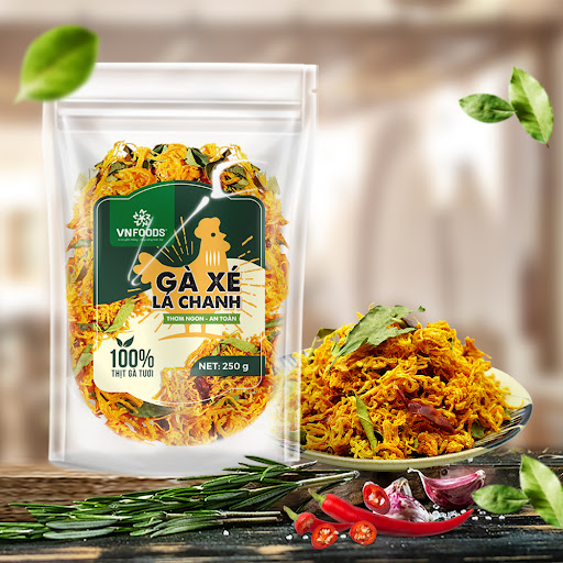 Gà xé lá chanh VN-FOODS 250gr