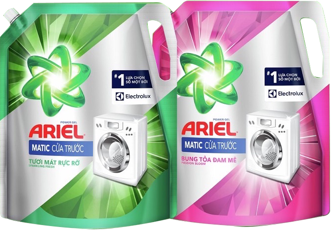 Nước giặt Ariel đam mê cửa trước 3.05kg x 4