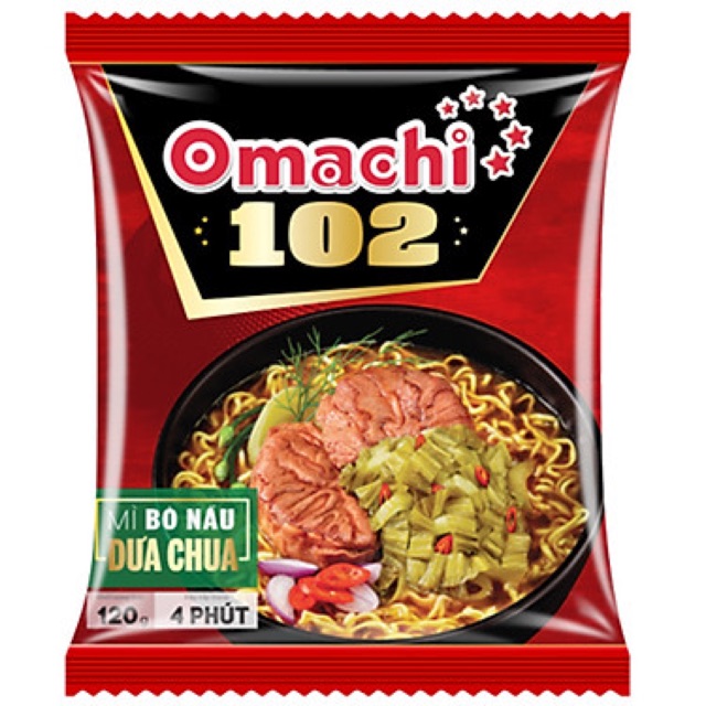Mì Omachi Bò nấu dưa chua 120g