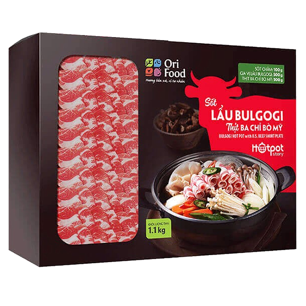 Lẩu Bulgogi ba chỉ bò Mỹ 1100g Ori Food