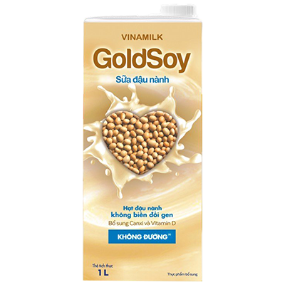 Sữa đậu nành ko đường Goldsoy 1L