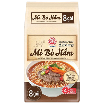 Mì bò hầm Ottogi lốc 8 gói