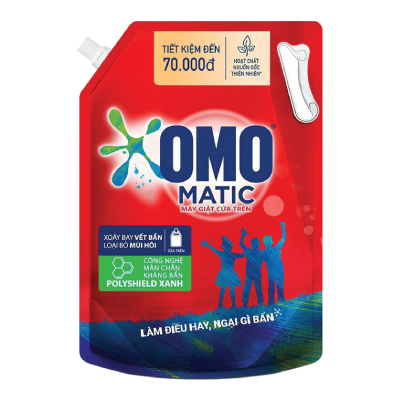 Nước giặt Omo Matic cửa trên túi 4X3.1KG