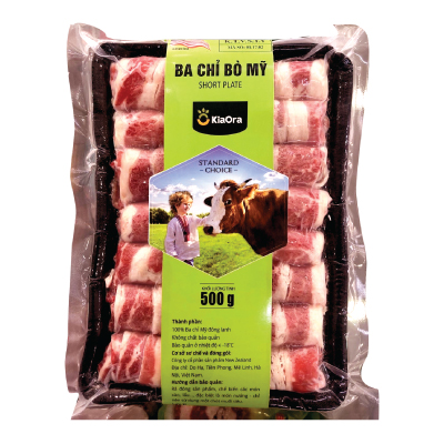 Thịt ba chỉ bò Mỹ 500g