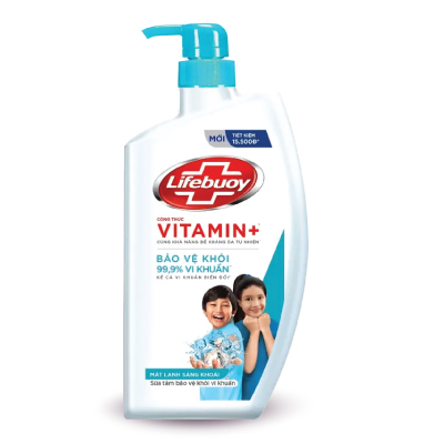 Sữa tắm Lifebuoy diệt khuẩn mát lạnh sảng khóai 800g
